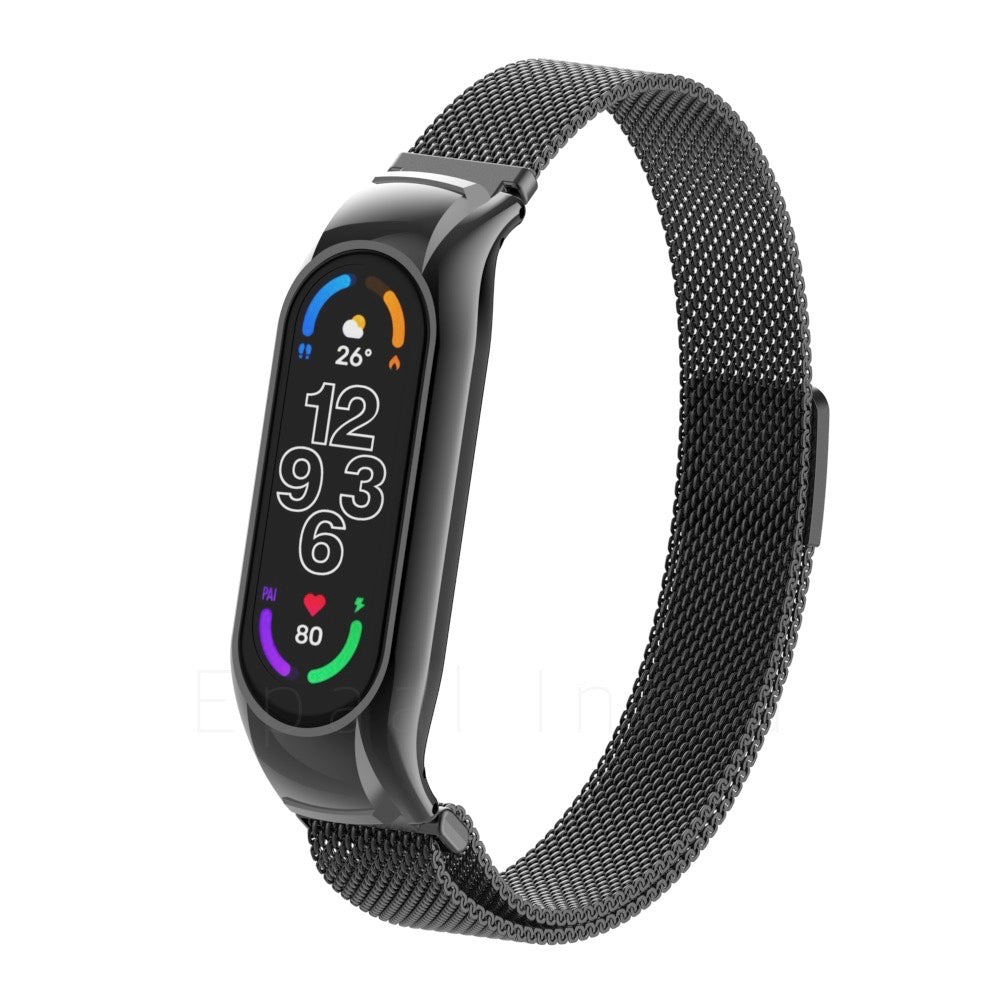 Epaal Stainless Steel Magnetic Mesh Strap for Mi Band 6 5 4 3