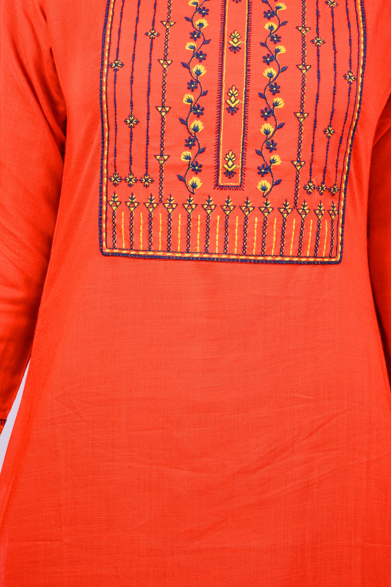 J'TTON Rayon Embroidered Straight Kurti (Pari)