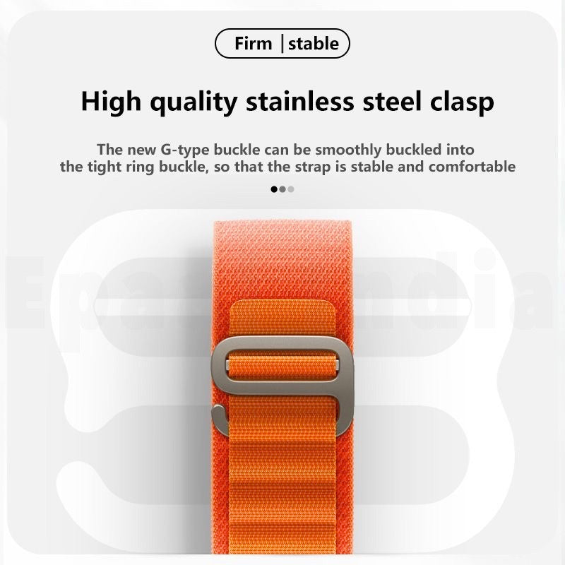 Epaal Alpine Loop Strap For Watch 49mm 45mm 44mm 42mm, With Metal G Hook Smart Watch Strap